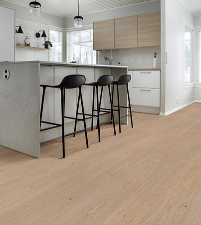 Novafloor 160 Tammi White Frost 1-sauva öljyvahattu & harjattu parketti