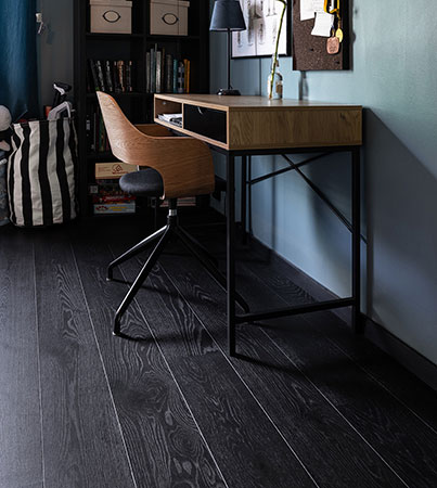 Novafloor PD 200 Tammi Rustic Black Wood 1-sauva öljyvahattu & harjattu parketti