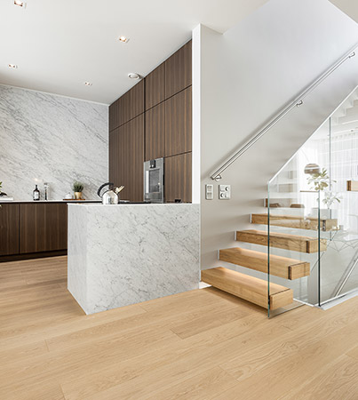 Novafloor 205 Tammi Pure Wood 1-sauva öljyvahattu & harjattu parketti