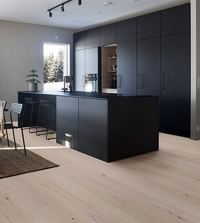 Novafloor New Classics Tammi Polar White 1-sauva öljyvahattu & harjattu parketti